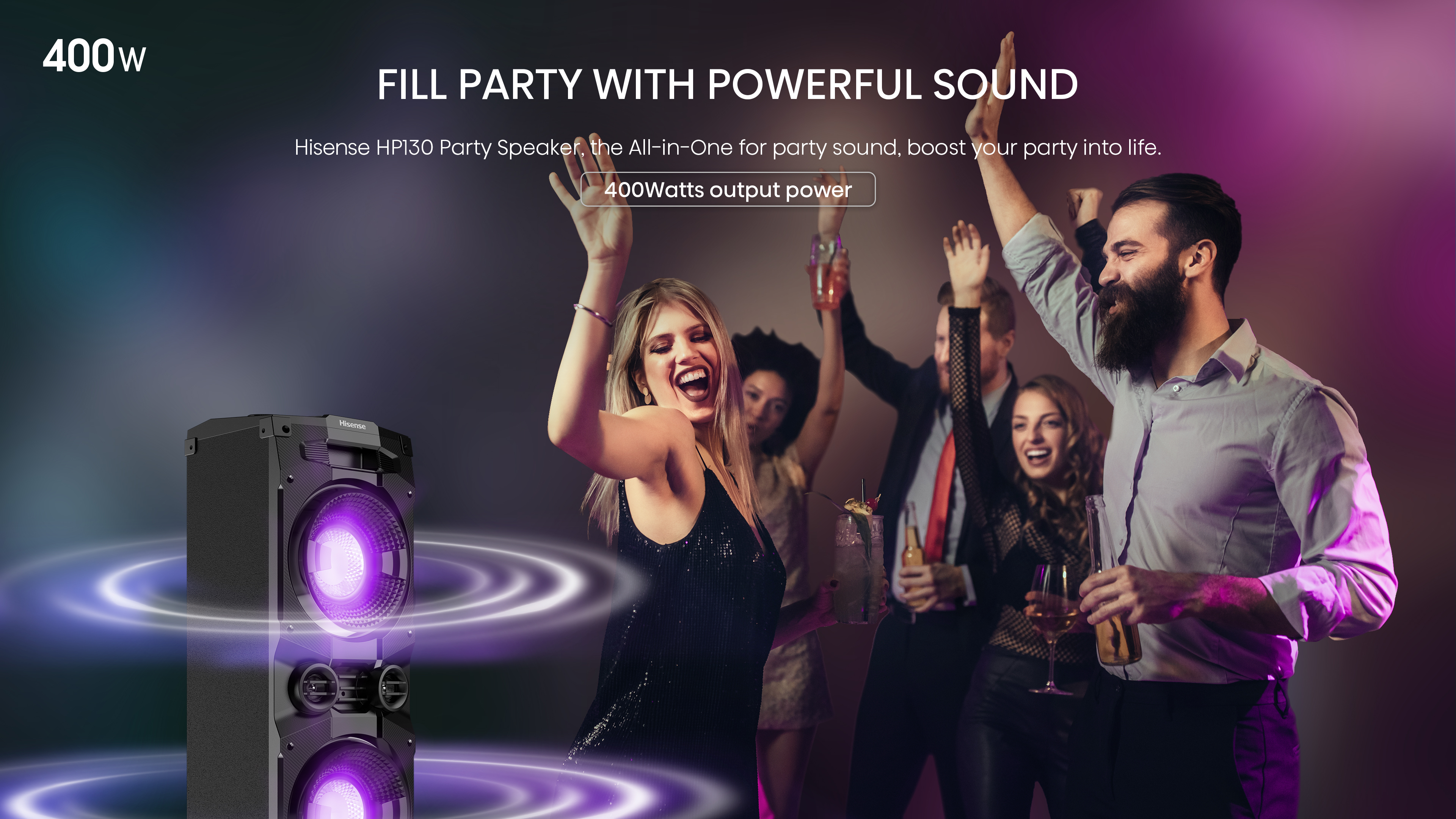 2.Fill party with powerful sound