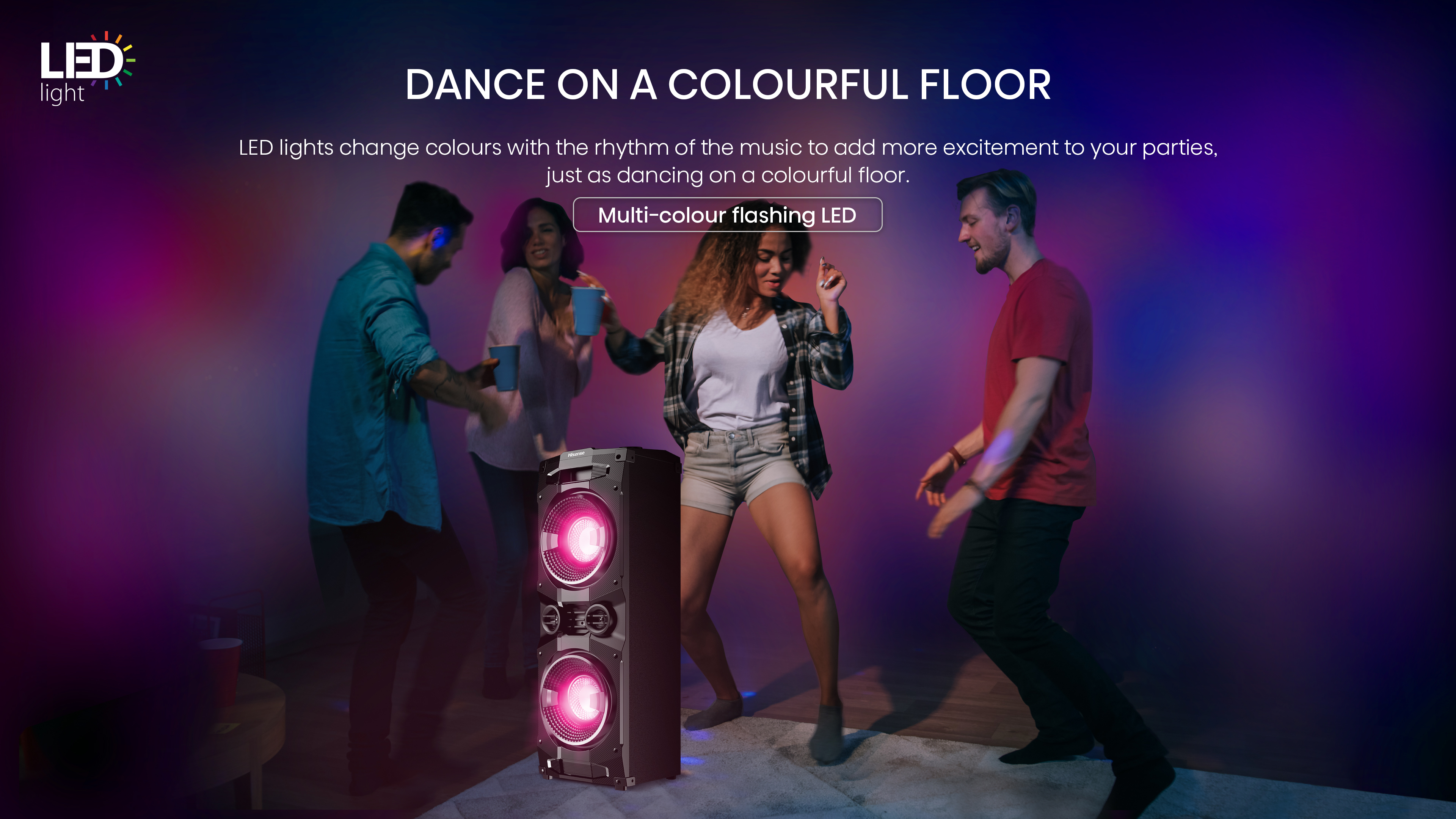 5.Dance on a colourful floor