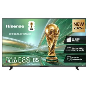 85E8S Mini LED 4K Smart TV, Native 144Hz Game Mode, Built-in Subwoofer by Devialet, Dolby Vision IQ, Dolby Atmos, AMD FreeSync Premium Pro, 3 Years Warranty(2026 Model)